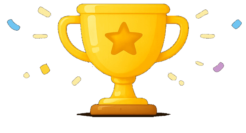 Quiz cup — Results celebration art · PNG